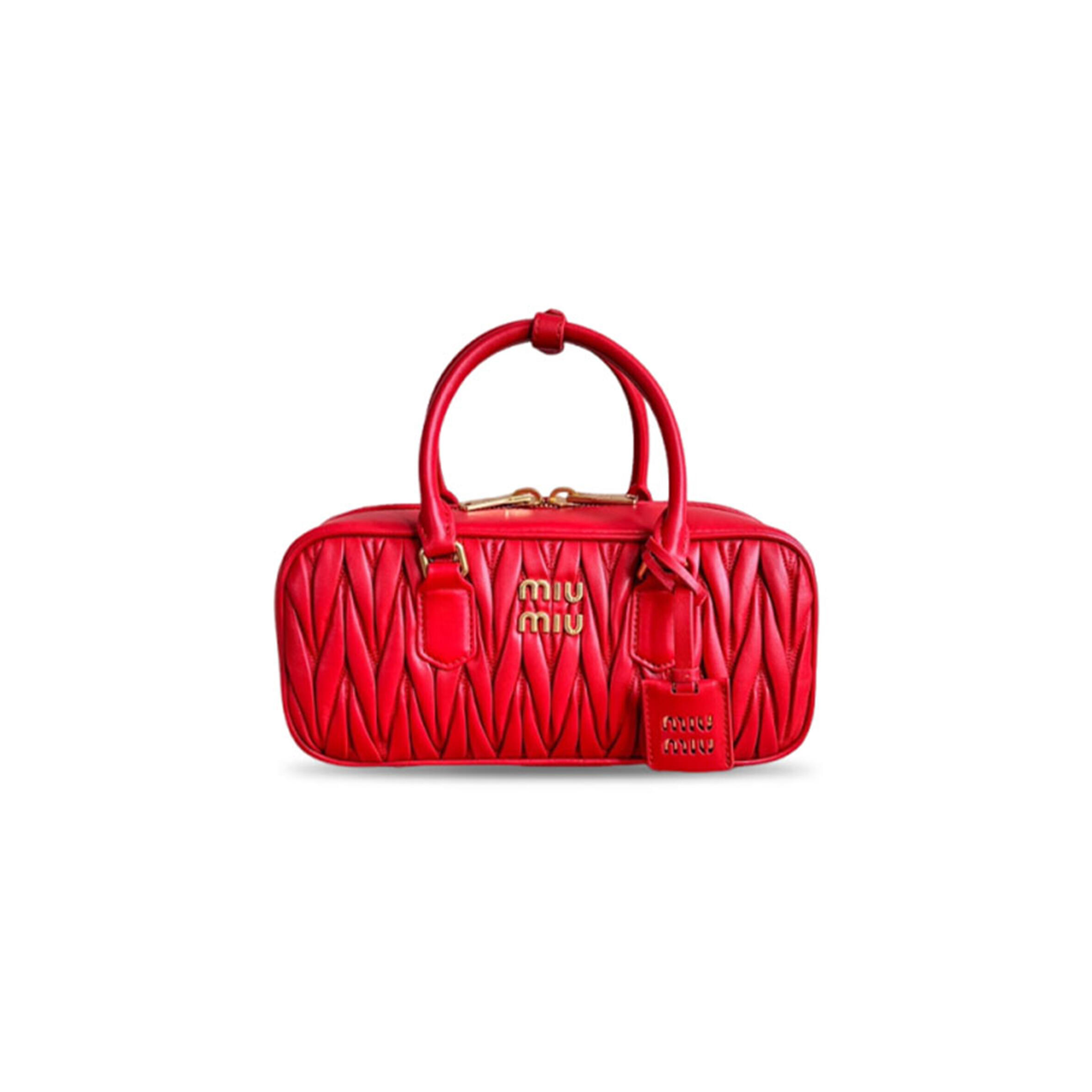 MIU MIU ARCADIE MATELASSÉ NAPPA LEATHER BAG 5BB148 (27*12*9cm)